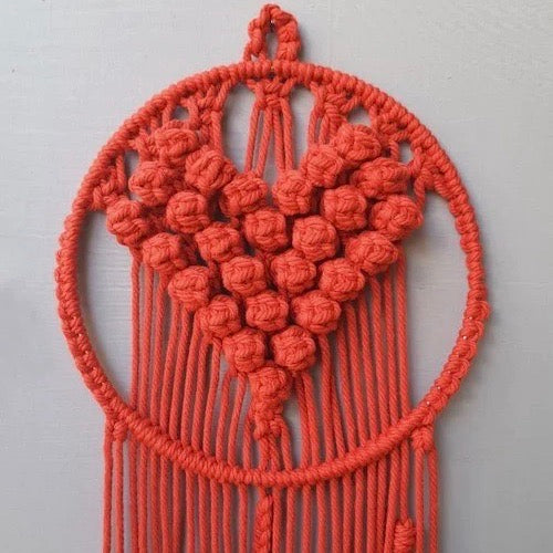 Handcrafted Macramé 'Le Coeur' Dreamcatcher Wallhanging