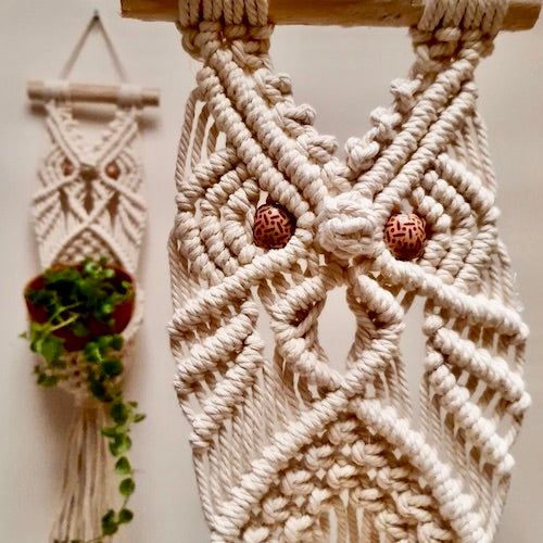 Handcrafted Macramé 'Owl' Plant Hanger