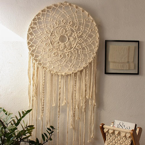 Handcrafted Macramé 'Mandala' Dreamcatcher Wallhanging