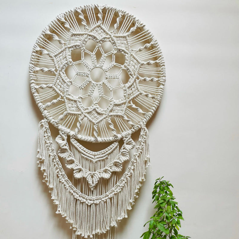 Handcrafted Macrame 'Lotus' Dreamcatcher