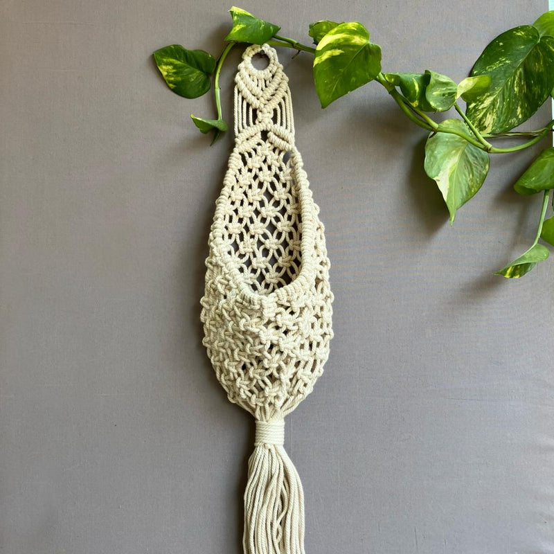 Handcrafted Macramé 'Mesh' Plant Hanger