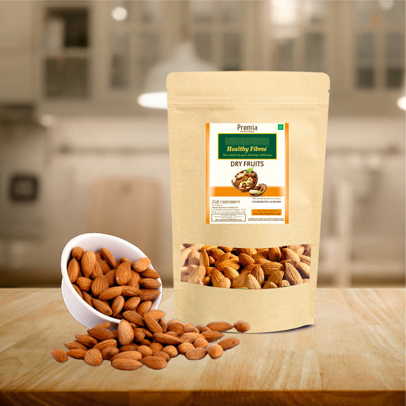 Healthy Fibres Premia Almonds 250 gms Combo of 2