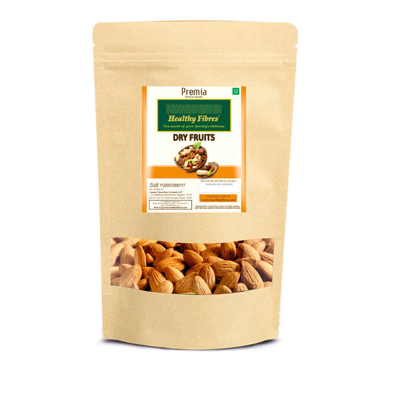 Healthy Fibres Premia Almonds 250 gms Combo of 2