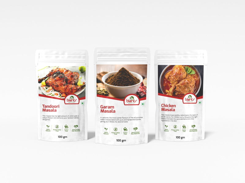 Natural Garam Masala, Chicken Masala & Tandoori Masala Powder  (100 gm Each, Pack of 3)