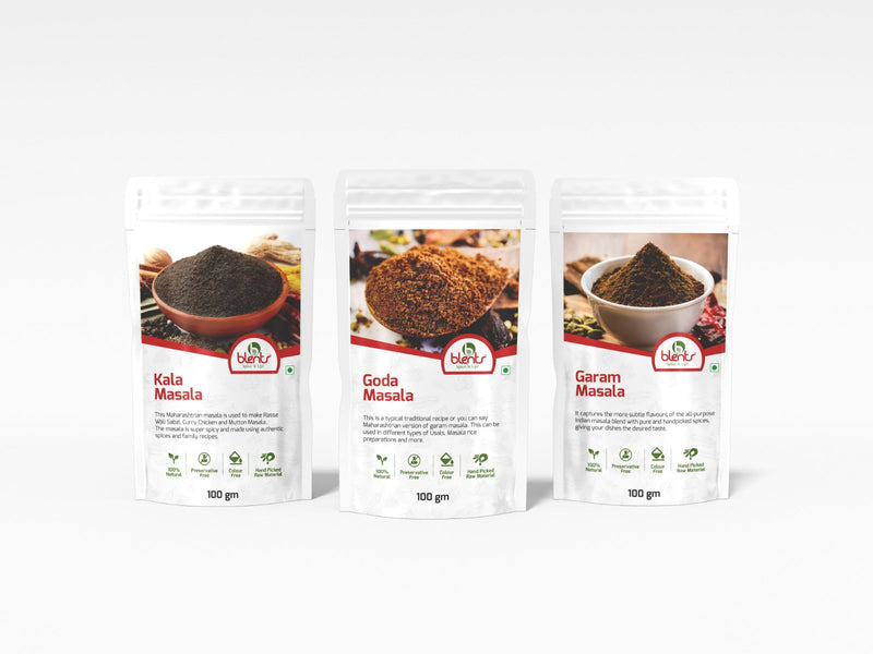 Natural Garam Masala, Goda Masala & Kala Masala Powder  (100 gm Each, Pack of 3)