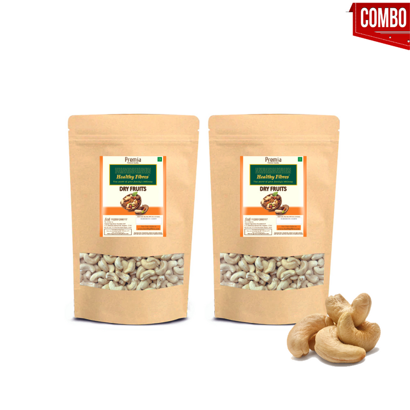 Healthy Fibres Premia Cashew whole 250 gms Combo of 2