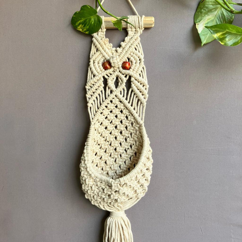 Handcrafted Macramé 'Owl' Plant Hanger