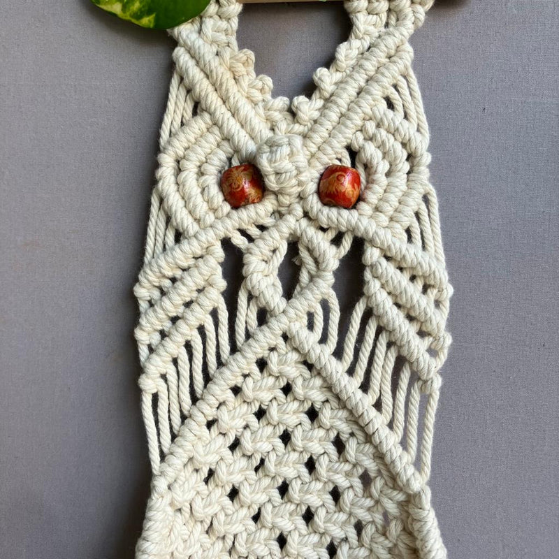 Handcrafted Macramé 'Owl' Plant Hanger