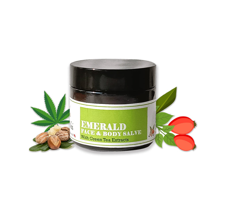 Tvishi Handmade Emerald Salve (50gms) I Moisturise, repair dry skin, stretch marks, eczema, inflammations I Pregnant & feeding moms I Multi purpose Body salve, Men, Women & kids