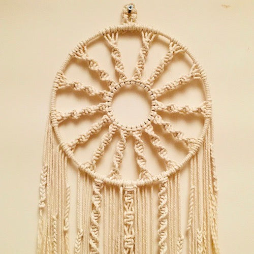 Handcrafted Macramé 'Chakra' Dreamcatcher