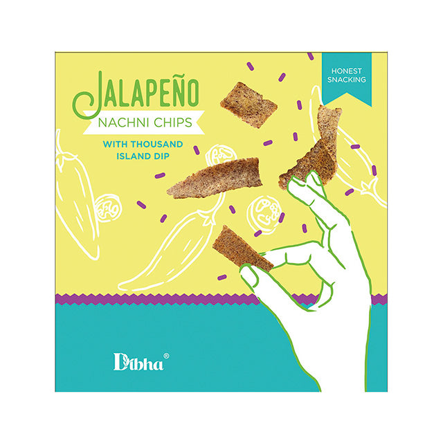 Jalapeno Nachni Chips With Thousand Island Dip  Healthy Snack, Munching Snack 70g