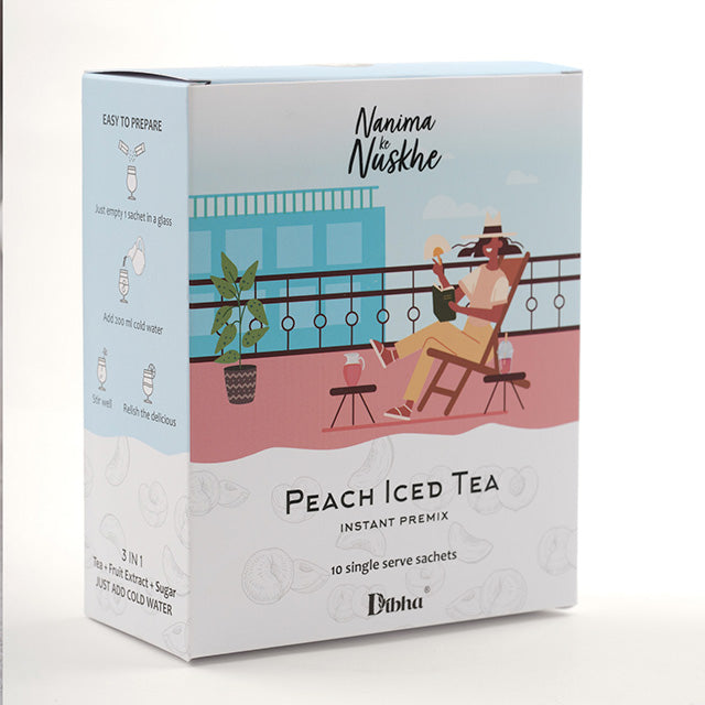 Instant Premix Iced Tea  Peach Flavour (10 Sachet) 180g