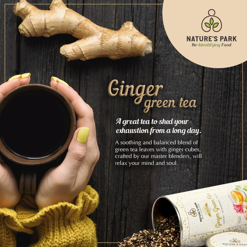 Ginger Green Tea Can (150 g)