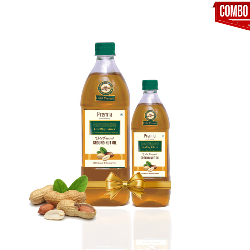 Healthy Fibres Cold Pressed Groundnut Oil 1L & Groundnut Oil 500ml