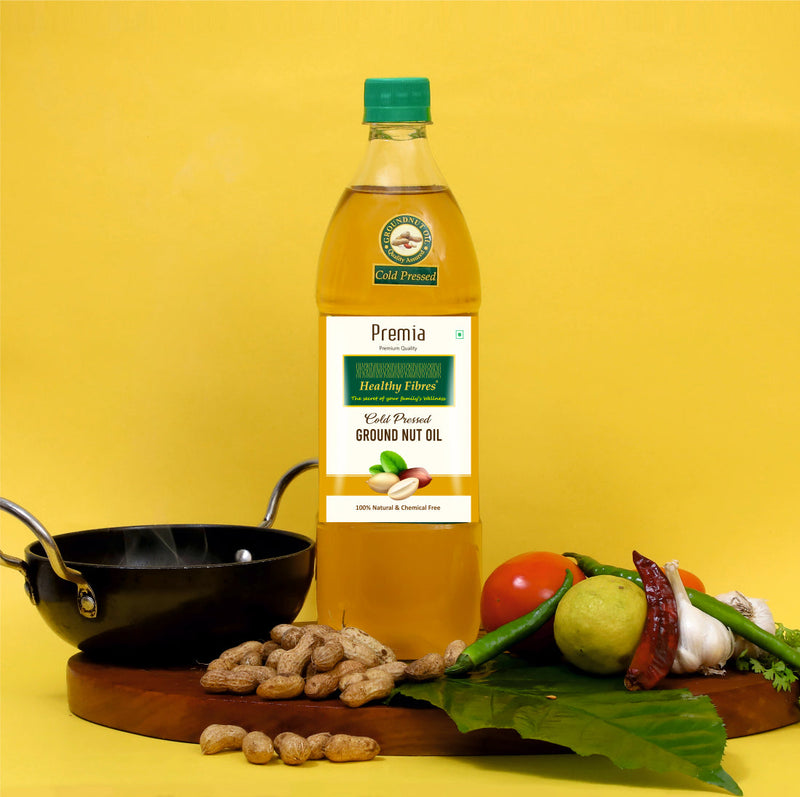 Healthy Fibres Cold Pressed Groundnut Oil 500ml Combo of 2