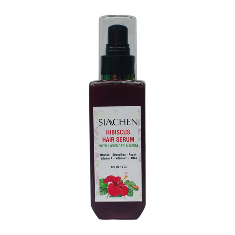 Siachen Hibiscus Hair Serum with Lavender and Neem | GEL BASED | SLS & Paraben Free | Detangles, Hydrates, Softens & Adds Shine