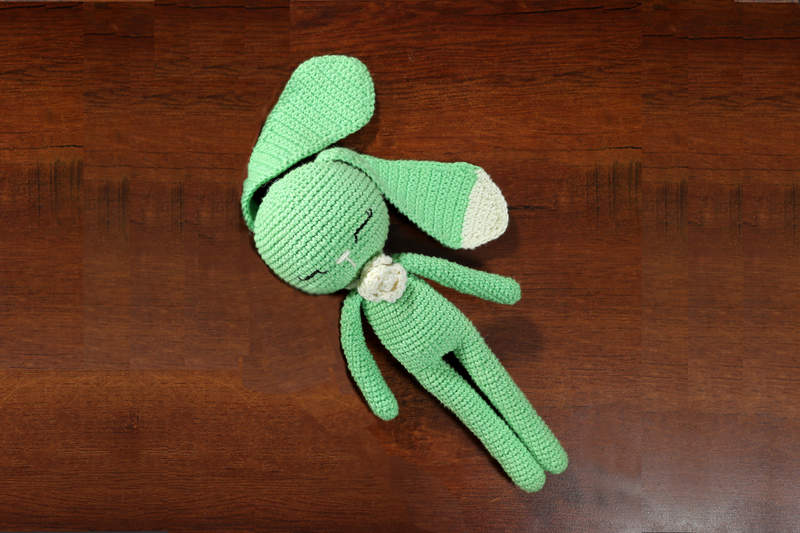 Handmade Amigurumi Bunny  Hannah (Pistachio)