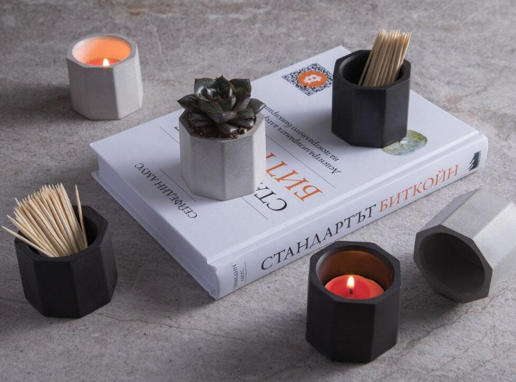 Octagon tealight/mini pot(Set of1)