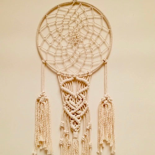 Handcrafted Macramé 'Classic Navajo' Dreamcatcher