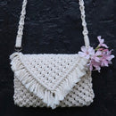 Handcrafted Macrame Clutch Bag with sling