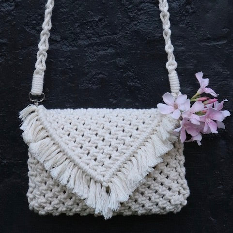 Handcrafted Macrame Clutch Bag with sling