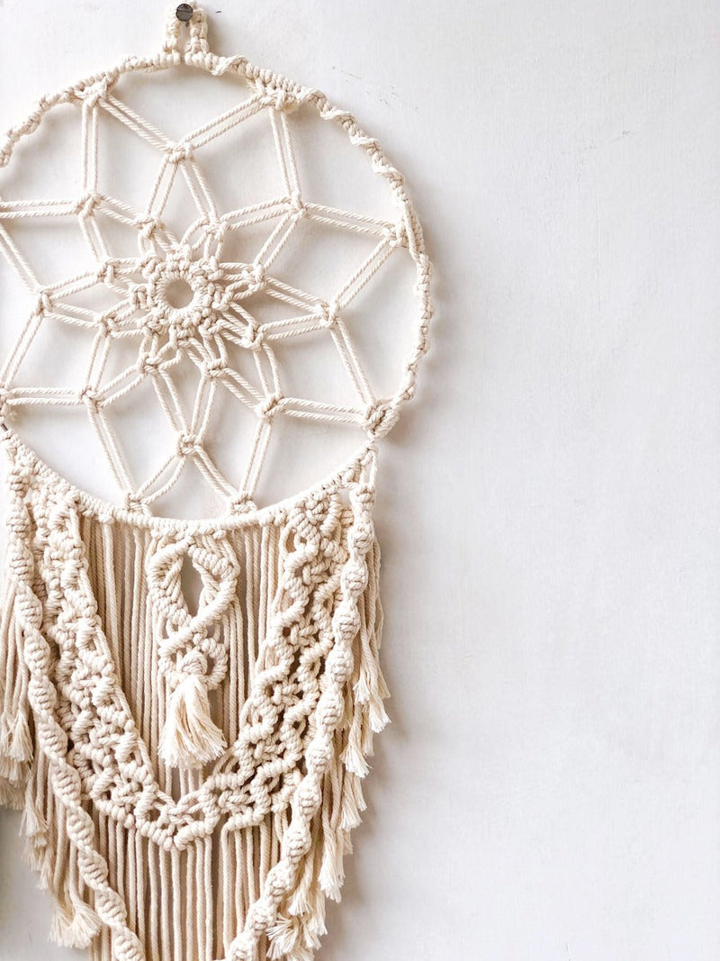 Handcrafted Macrame 'Star Gaze' Dreamcatcher Wall Hanging