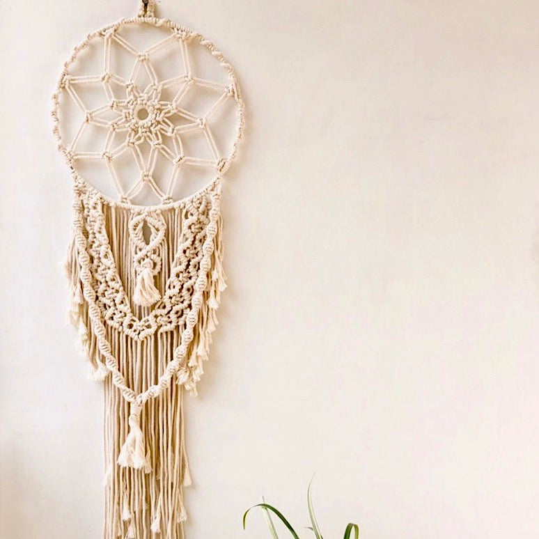 Handcrafted Macrame 'Star Gaze' Dreamcatcher Wall Hanging