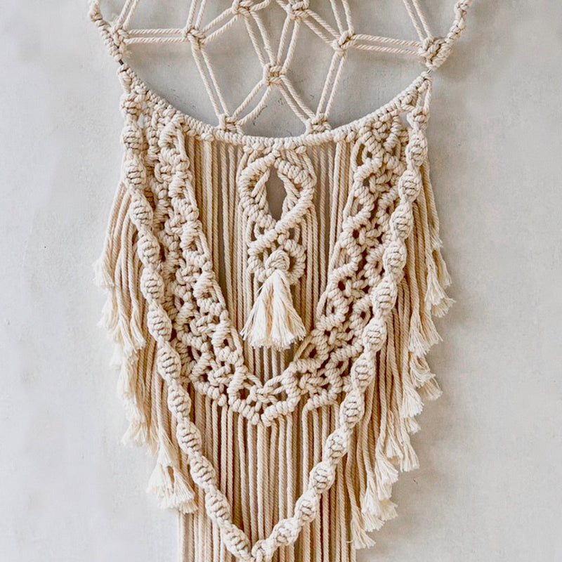 Handcrafted Macrame 'Star Gaze' Dreamcatcher Wall Hanging