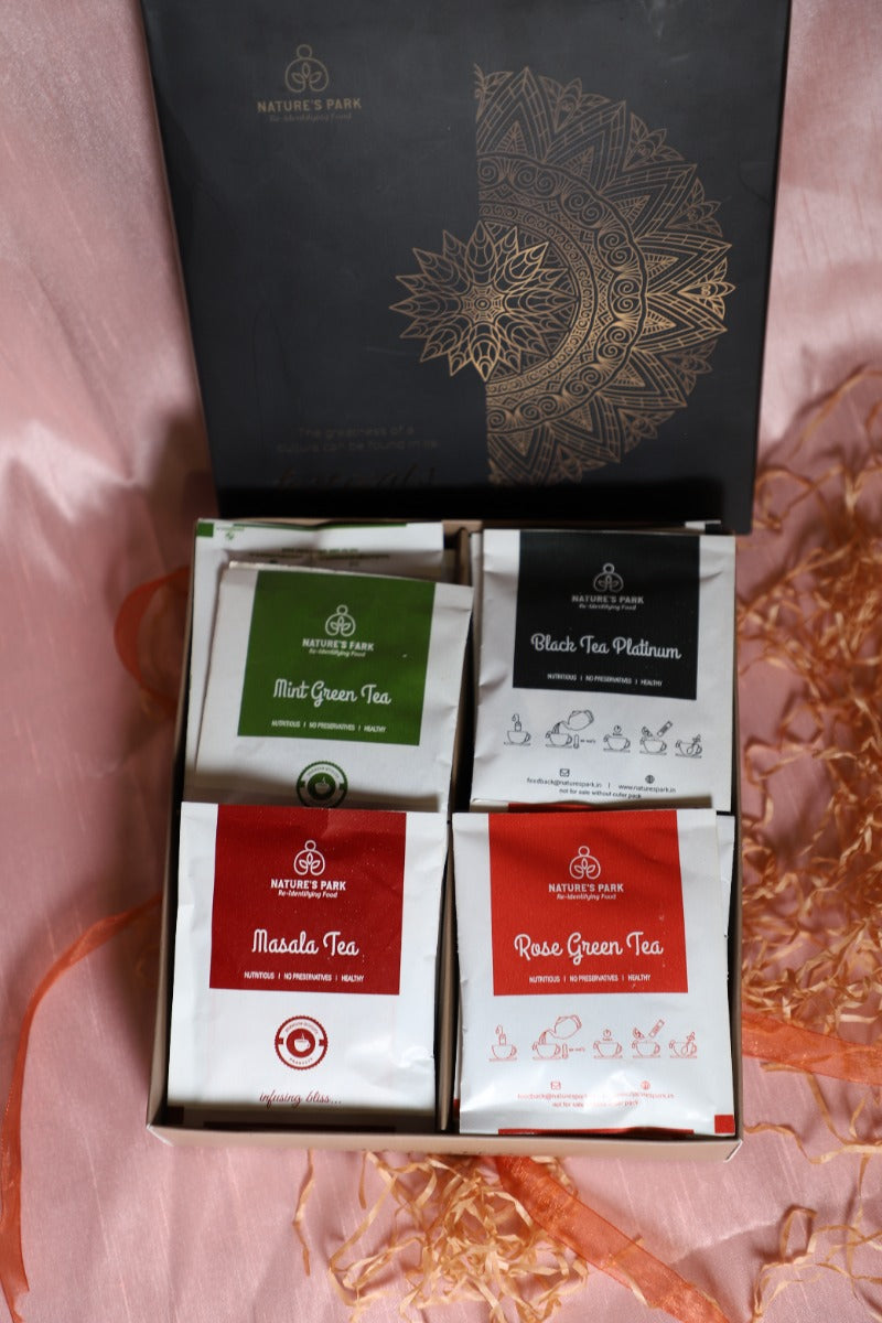 Assorted Green Tea & Herbal Infusions Festive Gift Box (40 Sachets)