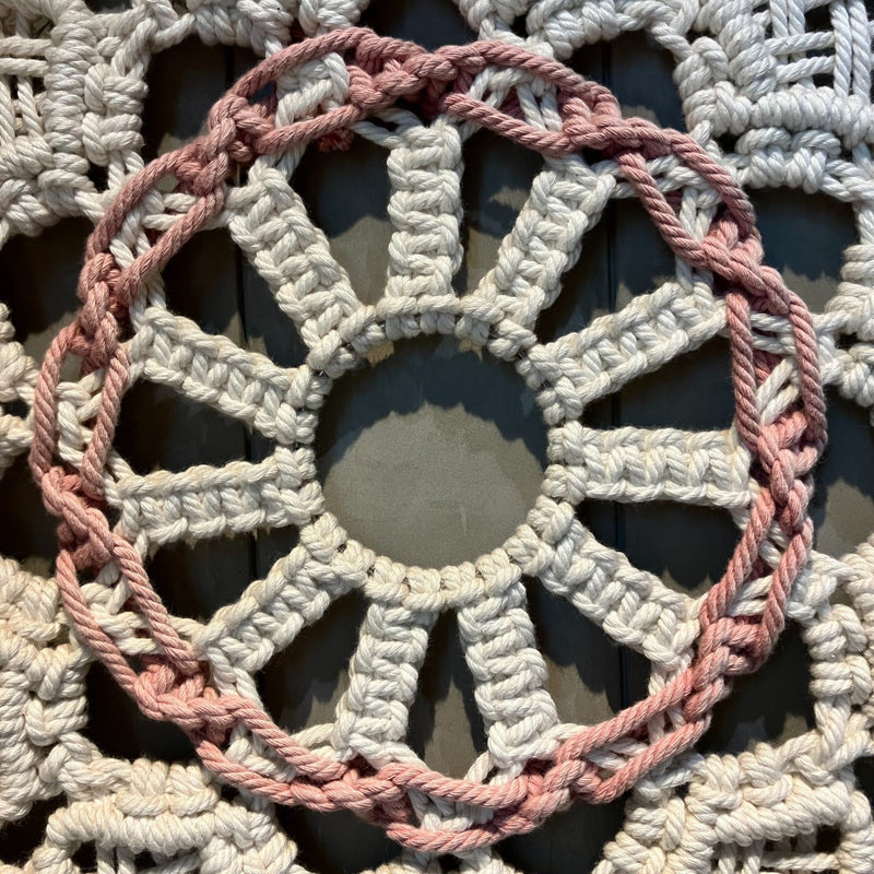 Macrame handcrafted 'Rosebud' Dreamcatcher