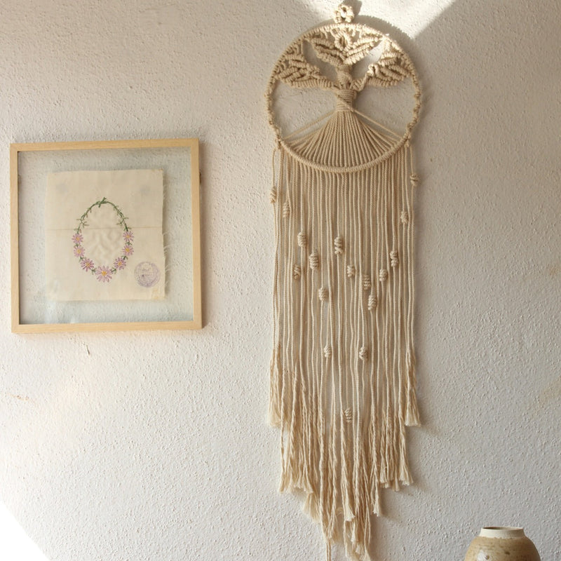 Handcrafted Macramé Tree of Life Dreamcatcher