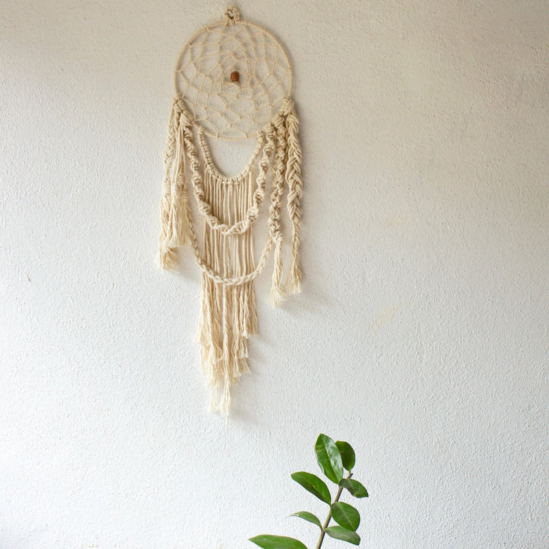 Handcrafted Macramé 'Elegant Navajo' Dreamcatcher