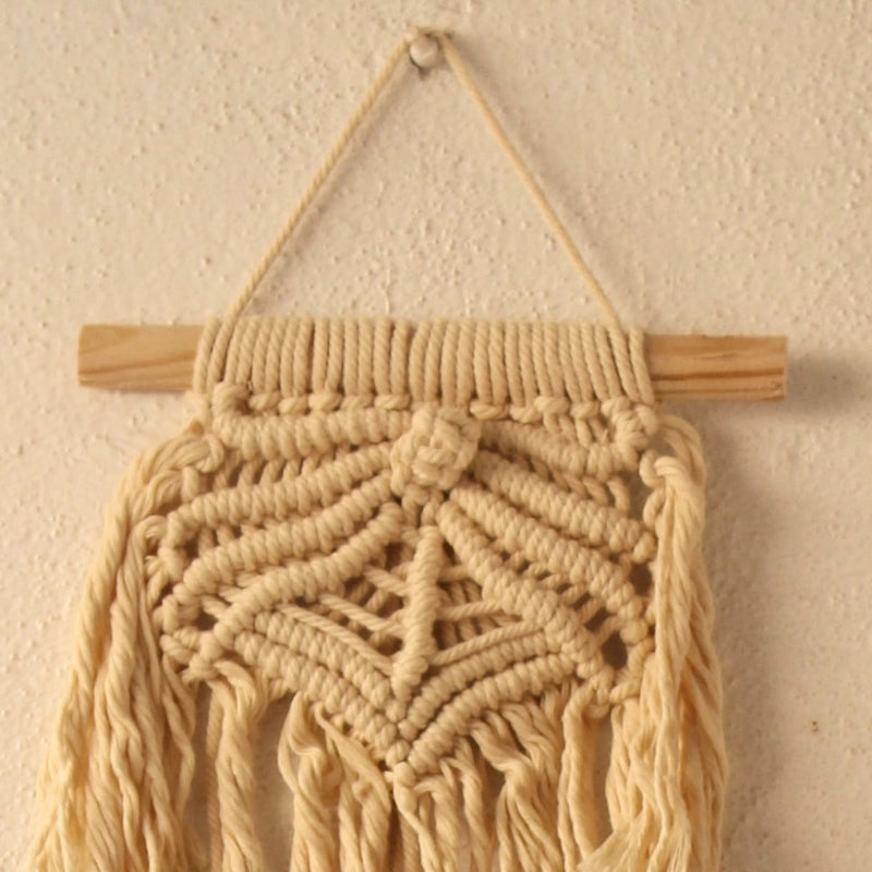 Handcrafted Macramé 'Rays of Hope' Wallhanging  Off White