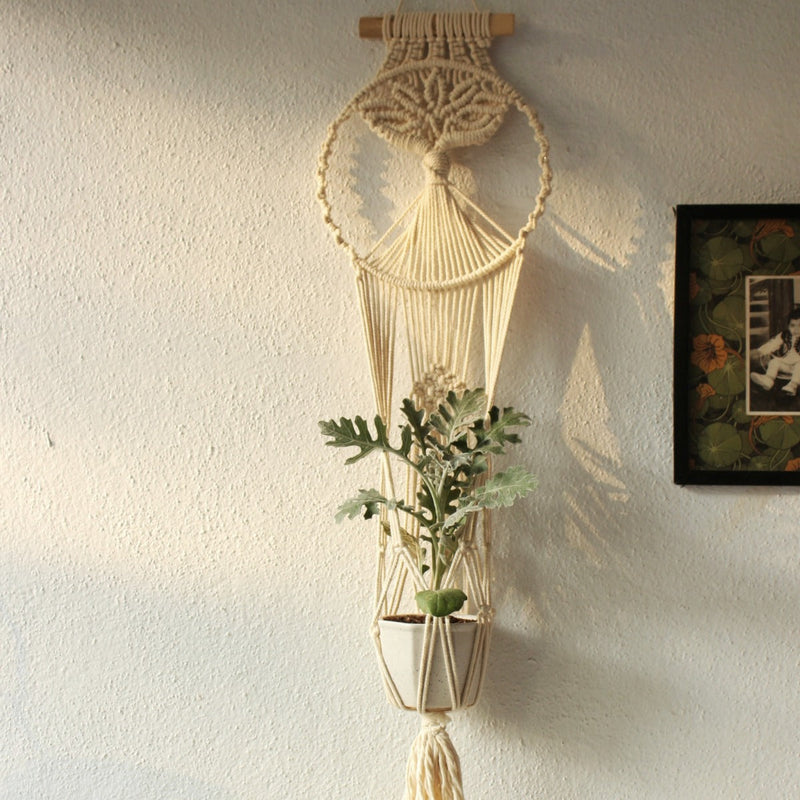 Handcrafted Macramé 'Tree of Life' Plant Hanger