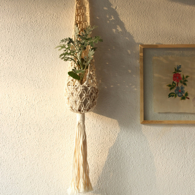 Handcrafted Macramé 'Mesh' Plant Hanger