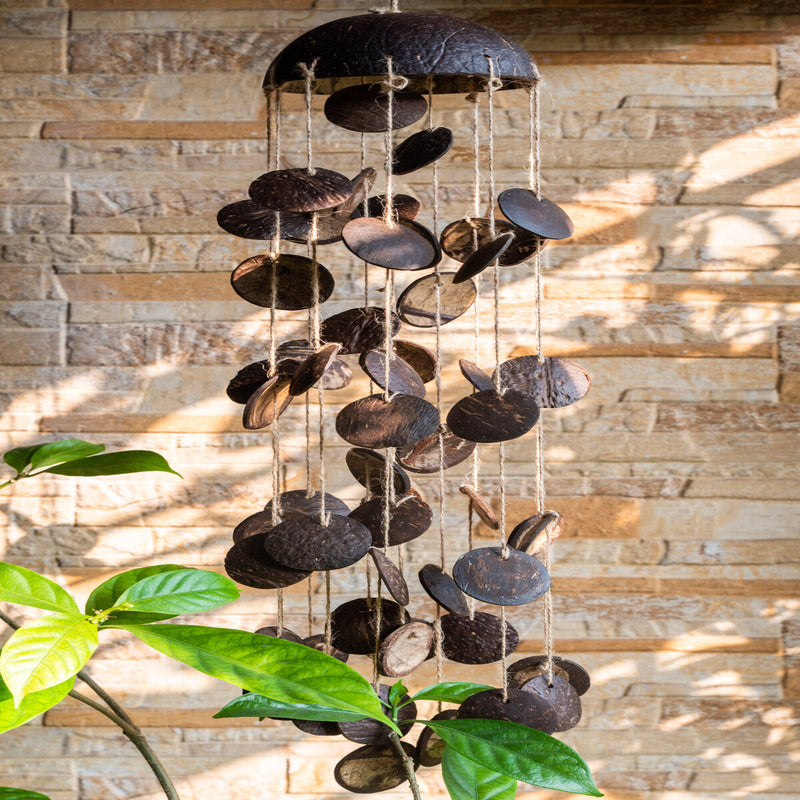 Upcycled discarded Coconut Shell  Vayu Wind Chime (DIY WINDCHIME)