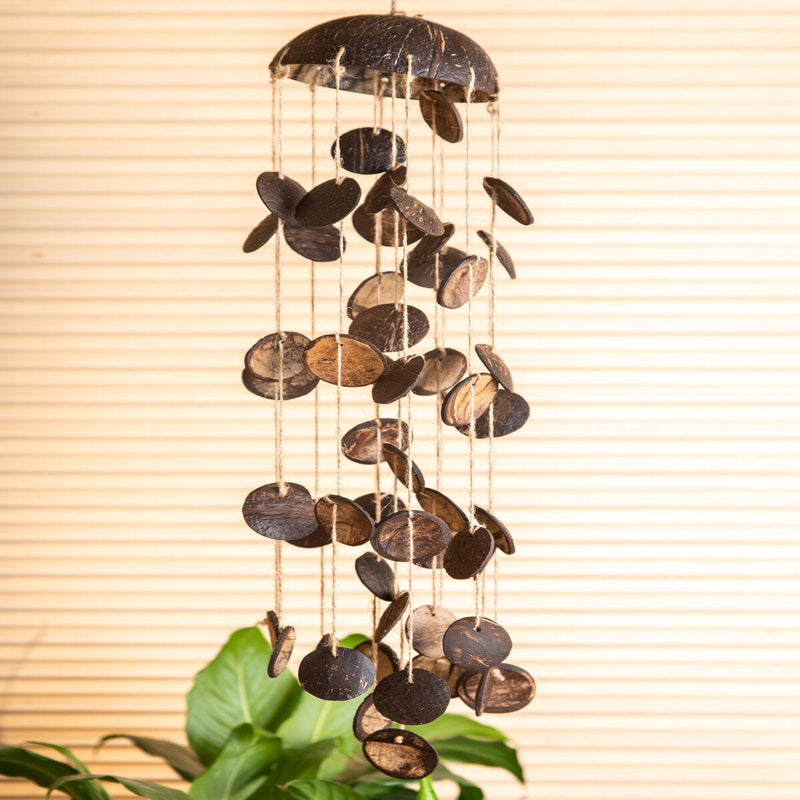 Upcycled discarded Coconut Shell  Vayu Wind Chime (DIY WINDCHIME)