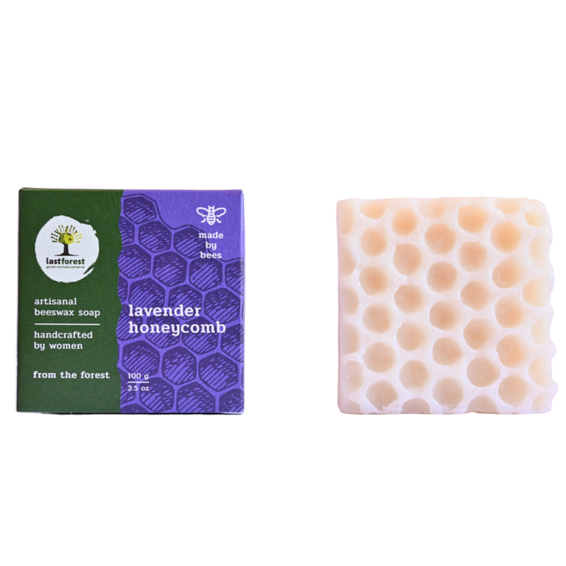 Artisanal, Handmade Beeswax Honeycomb Soap 100gms Lavender