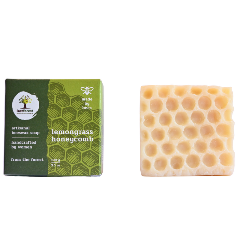 Artisanal, Handmade Beeswax Honeycomb Soap 100gms Lemongrass