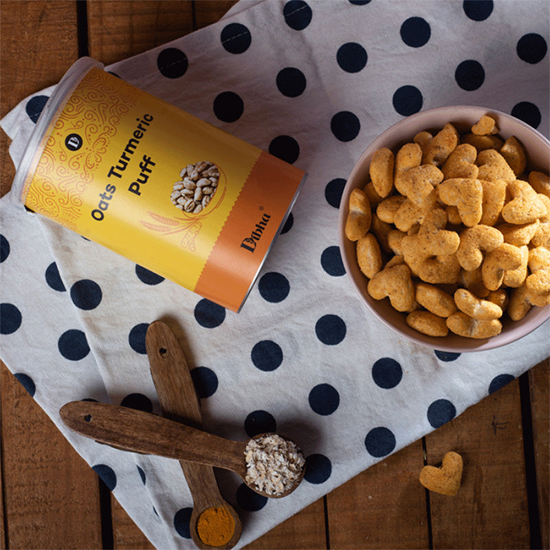 Oats Turmeric Puffs  Improves Digestion & Boosts Energy, 35g