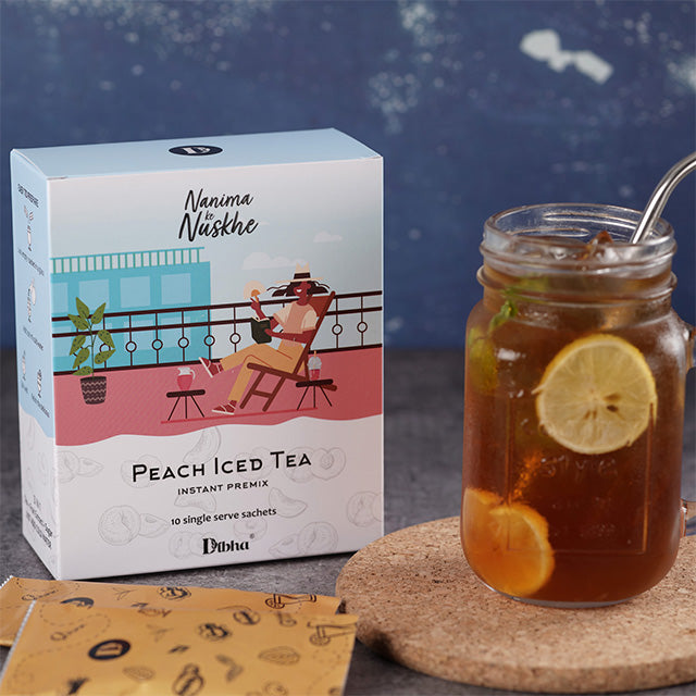 Instant Premix Iced Tea  Peach Flavour (10 Sachet) 180g