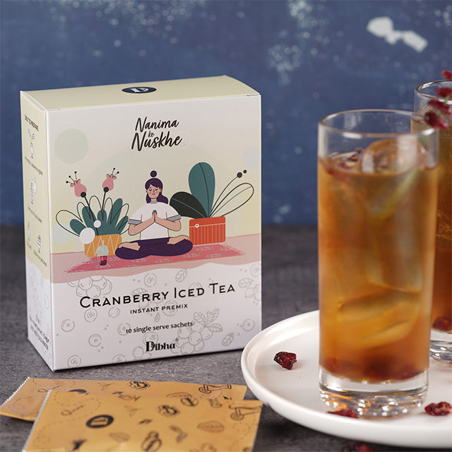 Instant Premix Iced Tea  Cranberry Flavour (10 Sachet) 180g