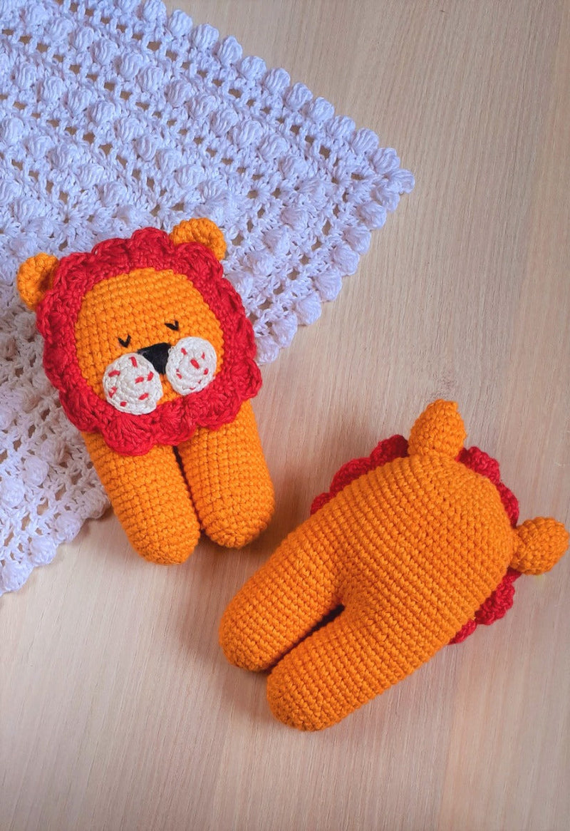 Handmade Amigurumi Roar  The Lion Rattle