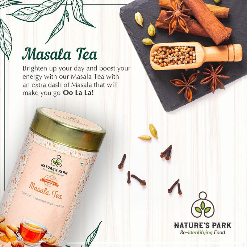 Nature's Park Black Tea  Masala Tea  Blend of Spices  Can (100 g)