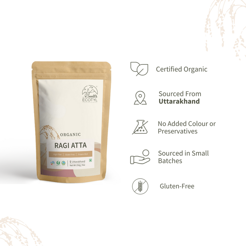 Organic Ragi Atta (Finger Millet Flour)  250 g