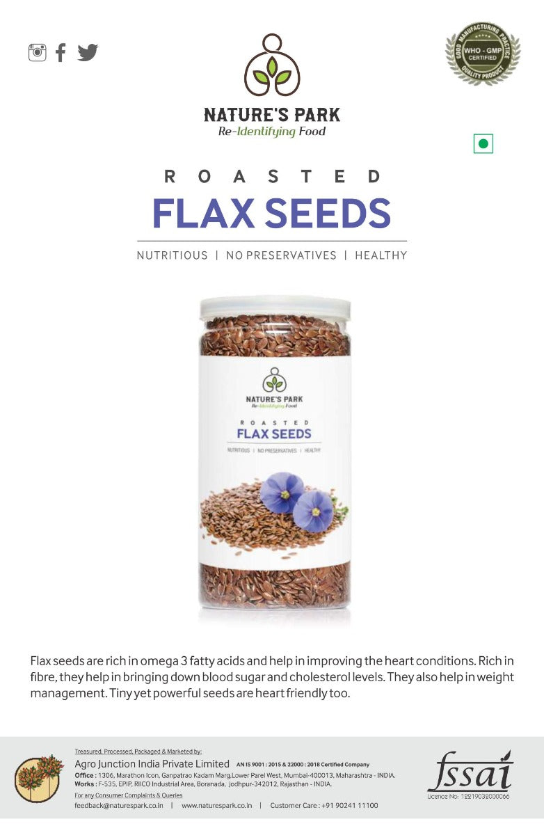 Roasted Flax Seeds Pet Jar (100 g)