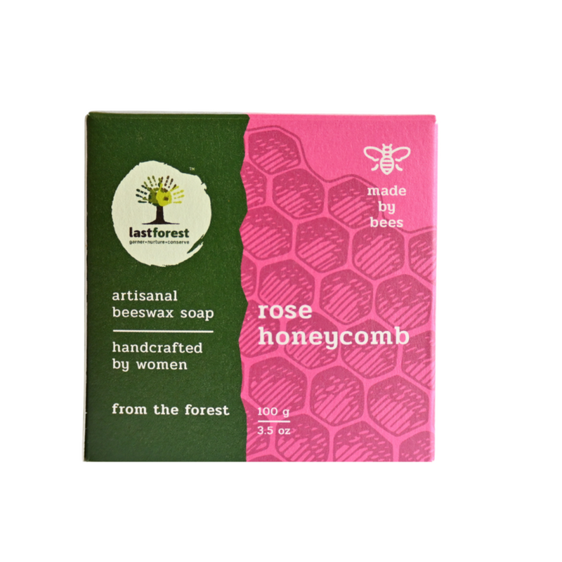 Handmade Beeswax Honeycomb & Rose Honeycomb Soap - Jasmine (100g each)