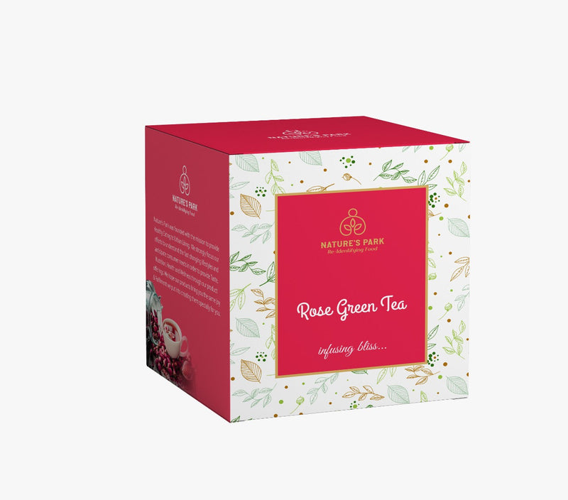 Rose Green Tea Pyramid Tea Bags (20 Pcs)