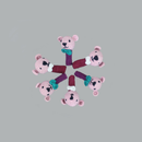 Set of 6 Handcrafted Amigurumi Pencil Topper Bear _Random Color