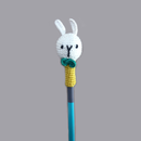 Set of 3 Handcrafted Amigurumi Pencil Topper Bunny _Random Color
